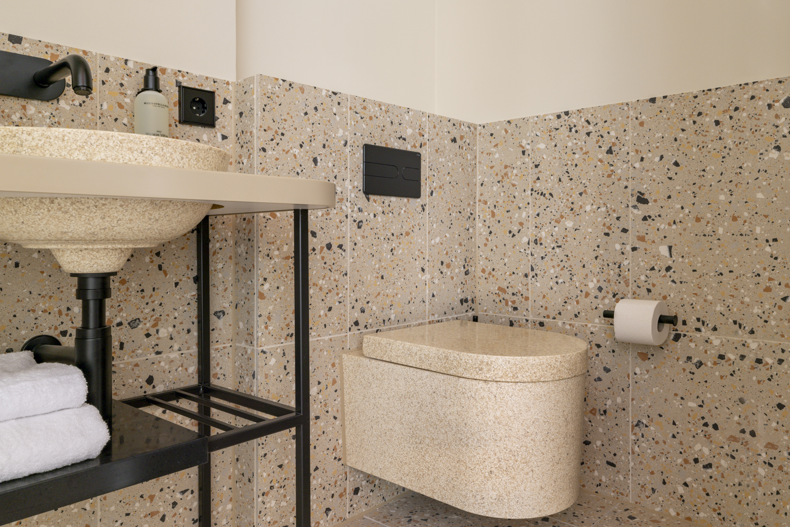 Woodio toilet in the usual bathroom