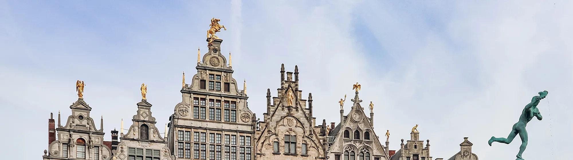 Antwerp Grote Markt with Statuary