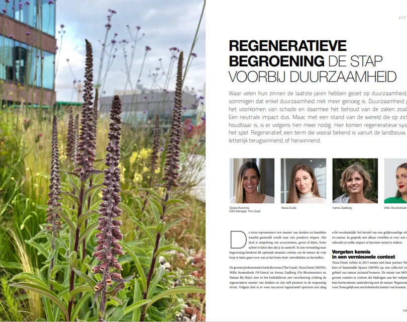 CG Concept Belgium featuring The Usual Article on Regenerative Greening The Step before sustainability