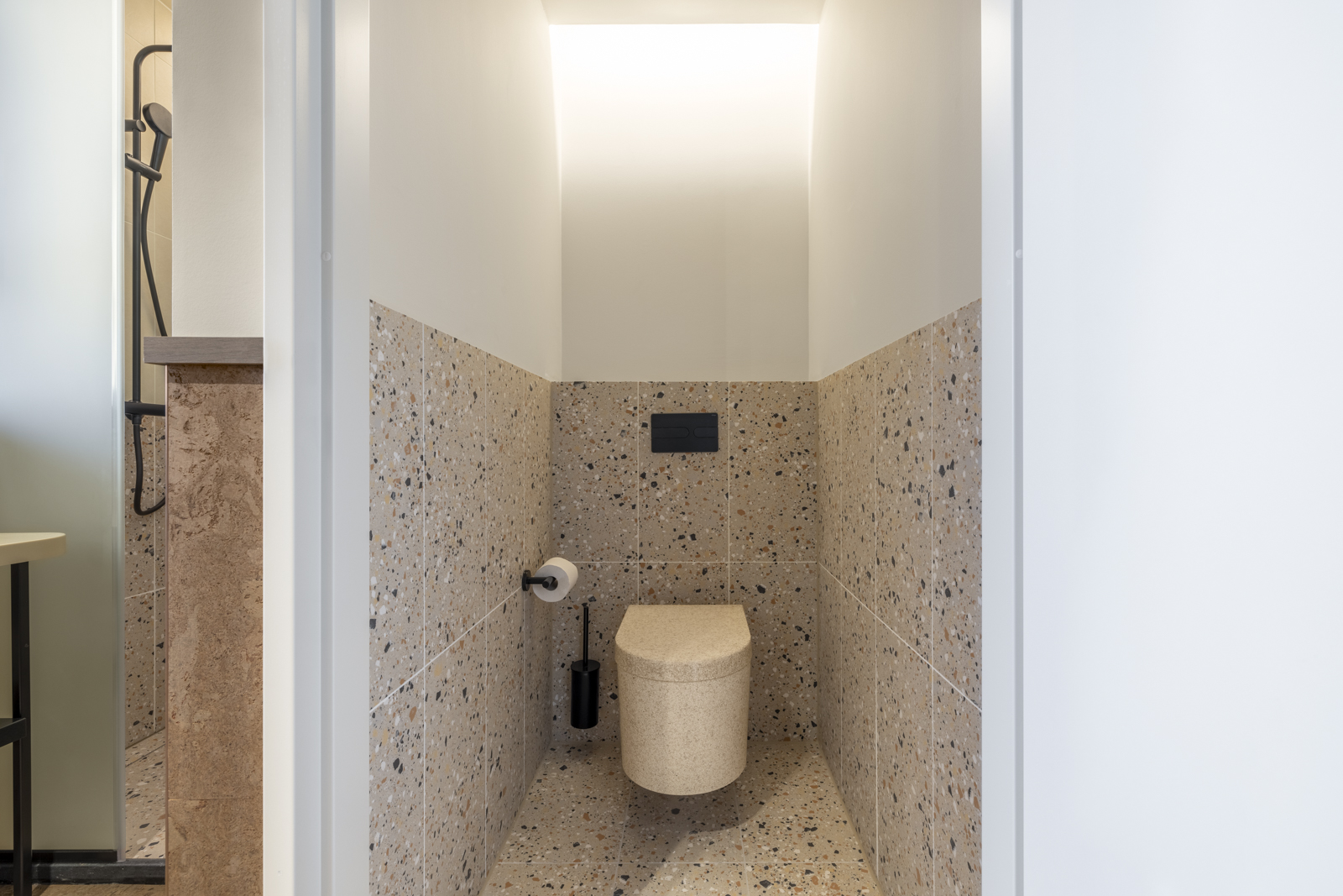 Woodio toilet in the usual bathroom