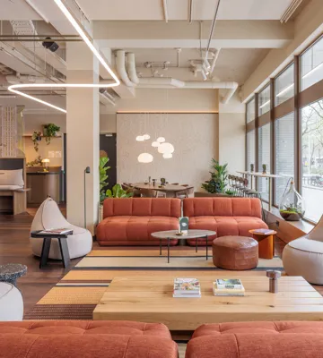 The Usual Rotterdam comfy couches in the lobby The Usual Rotterdam comfy couches in the lobby